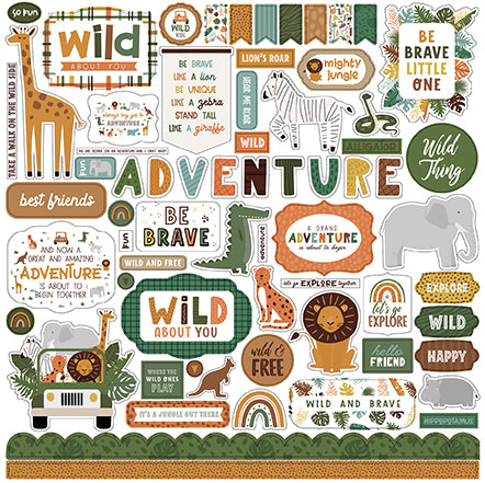 Echo Park Little Explorer Element Sticker Sheet