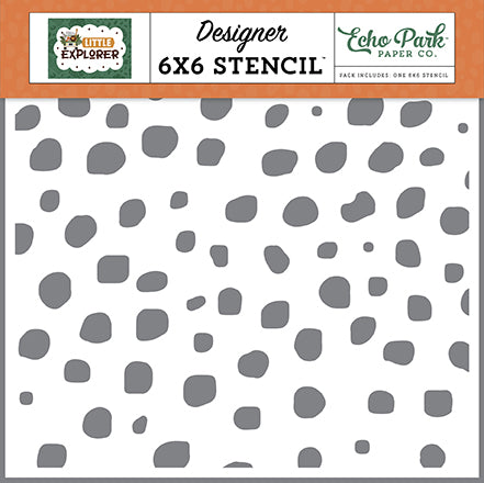 Echo Park Little Explorer Wild Animal Spots Designer 6x6 Stencil