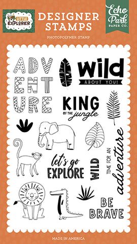 Echo Park Little Explorer Wild About You Designer Stamp Set