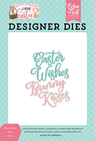Echo Park I Love Easter Bunny Kisses Word Designer Die Set