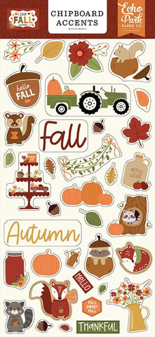 Echo Park I Love Fall 6x13 Chipboard Accent Embellishments