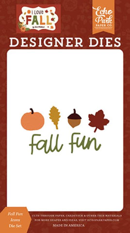 Echo Park I Love Fall Fall Fun Icons Designer Die Set