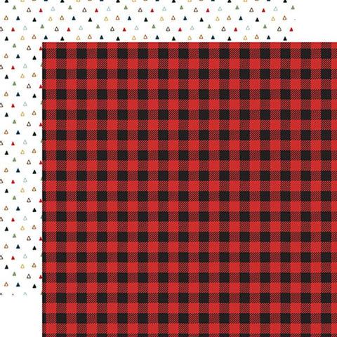 Echo Park Let's Go Camping Wild Plaid Patterned Paper