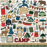 Echo Park Let's Go Camping Element Sticker Sheet