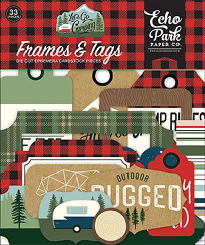 Echo Park Let's Go Camping Frames & Tags Embellishments