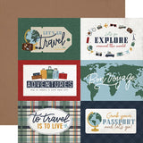 Echo Park Let's Go Travel 6x4 Journaling Cards Patterned Paper