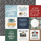 Echo Park Let's Go Travel 4x4 Journaling Cards Patterned Paper