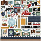 Echo Park Let's Go Travel Element Sticker Sheet