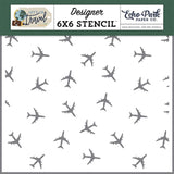 Echo Park Let's Go Travel Fly Away Designer 6x6 Stencil
