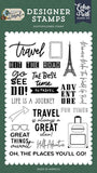 Echo Park Let's Go Travel Hit The Road Designer Stamp Set