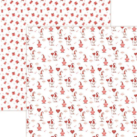 Reminisce Love Gnome Matter What Love My Gnomies Patterned Paper