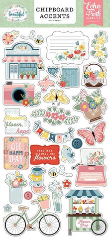 Echo Park Life Is Beautiful 6x13 Chipboard Accent Embellishments