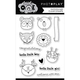 Photoplay Paper Little One 4x6 Animals Clear Acrylic Stamp Set