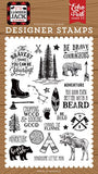 Echo Park Little Lumberjack Be Brave Designer Stamp Set