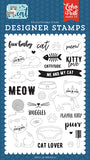 Echo Park I Love My Cat Kitty Love Stamp Set Designer Stamp Set