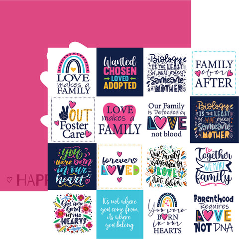 Reminisce Love Makes A Family Love Patterned Paper