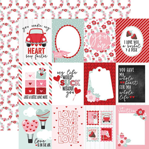 Echo Park Love Notes 3x4 Journaling Cards Patterned Paper