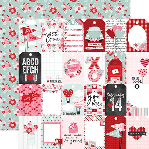 Echo Park Love Notes Tags Of Love Patterned Paper