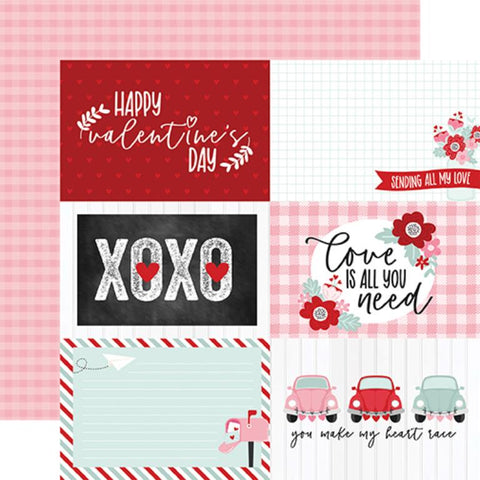 Echo Park Love Notes 6x4 Journaling Cards Patterned Paper