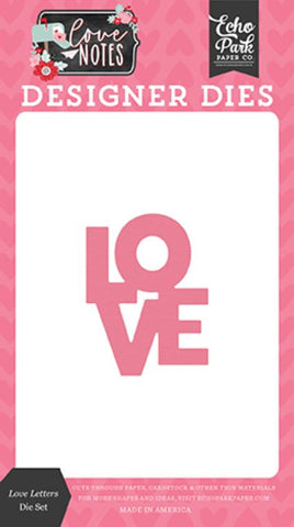 Echo Park Love Notes Love Letters Designer Die Set