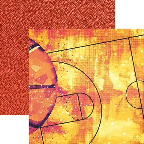 Reminisce Let's Play Basketball Game Day Patterned Paper