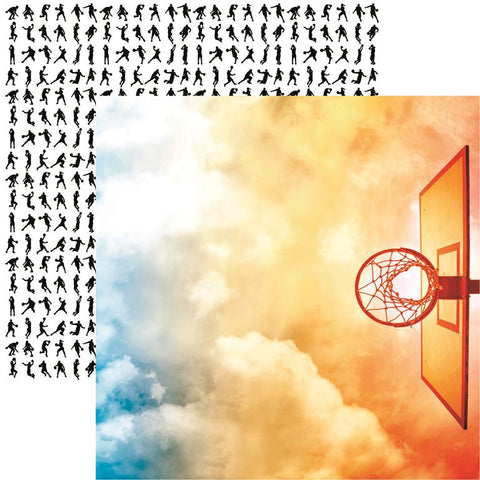 Reminisce Let's Play Basketball Hoops Patterned Paper