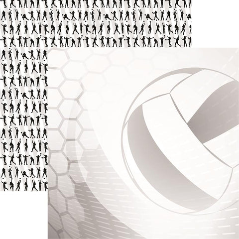 Reminisce Let's Play Volleyball Volleyball 2 Patterned Paper