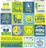Reminisce Let's Play Pickleball 12x12 Custom Sticker Sheet