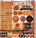 Reminisce Let's Play Basketball 12x12 Custom Sticker Sheet