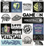 Reminisce Let's Play Volleyball 12x12 Custom Sticker Sheet