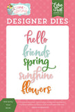 Echo Park I Love Spring Hello Spring Word Designer Die Set