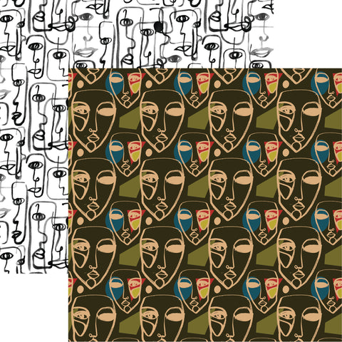 Reminisce Love Your Face Facemask Patterned Paper