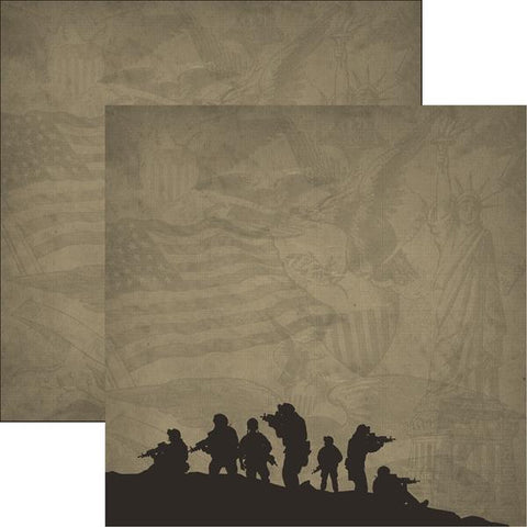 Reminisce Marines Marines 3 Patterned Paper
