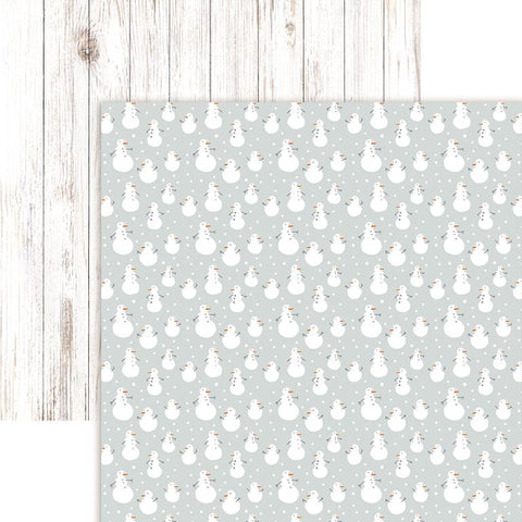 Reminisce My First Snow Snowmen Patterned Paper