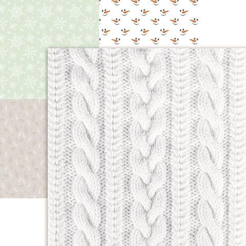 Reminisce My First Snow Cable Knit Patterned Paper