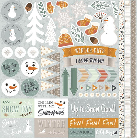Reminisce My First Snow 12x12 Custom Sticker Sheet