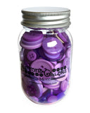 Buttons Galore Button Mason Jar - Sour Grapes