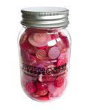 Buttons Galore Button Mason Jar - Pink Grapefruit