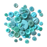 Buttons Galore Button Mason Jar - Bali Blue