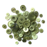 Buttons Galore Button Mason Jar - Leafy Green