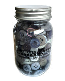 Buttons Galore Button Mason Jar - Smokey Greys