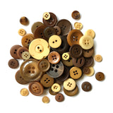 Buttons Galore Button Mason Jar - Cocoa