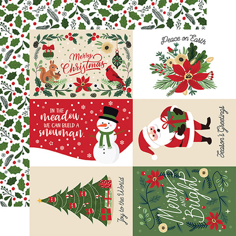 Echo Park The Magic of Christmas 6x4 Journaling Cards Patterned Paper