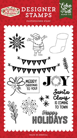 Echo Park The Magic of Christmas To You Tag Designer Stamp Set