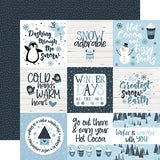 Echo Park The Magic of Winter 4x4 Journaling Cards Patterned Paper
