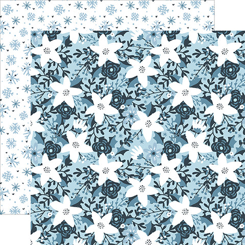 Echo Park The Magic of Winter Frosted Flowers Patterned Paper