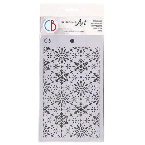 Ciao Bella 5"x 8" Snowflakes Textured Stencil