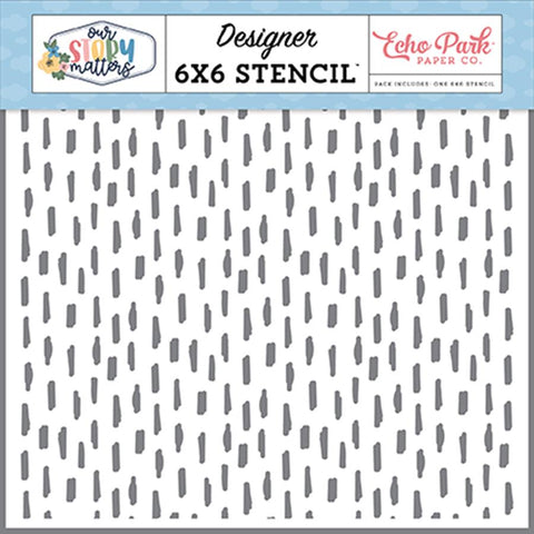 Echo Park Our Story Matters Take Note Dashes Designer 6x6 Stencil