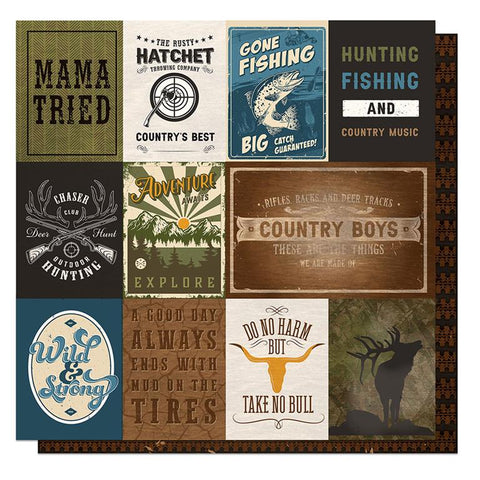 PhotoPlay Paper Mud On The Tires Wild & Strong Cards Patterned Paper