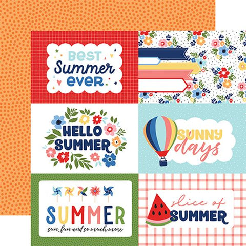 Echo Park My Favorite Summer 6x4 Journaling Cards Patterned Paper